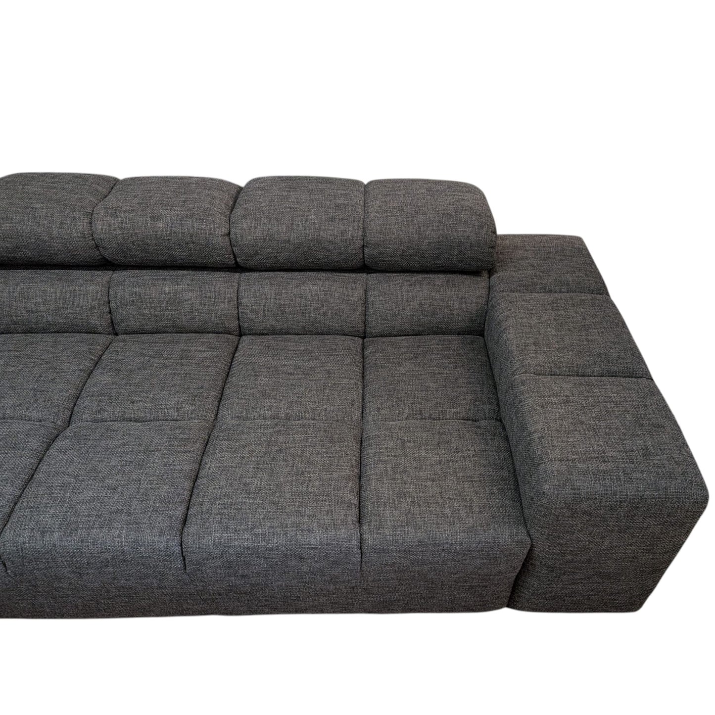 Bubel-Ecksofa in Grau mit verstellbaren Kopfstützen Art.-Nr. 451