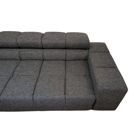 Bubel-Ecksofa in Grau mit verstellbaren Kopfstützen Art.-Nr. 451