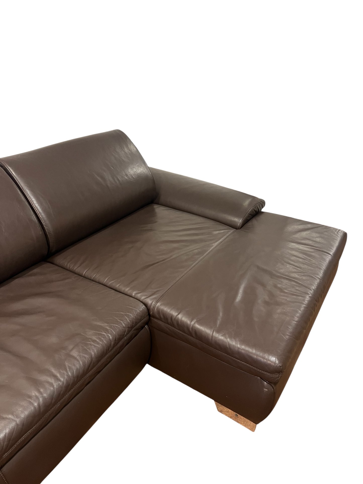 Ecksofa von Musterring in Braun aus echtem Leder Art.-Nr. 587