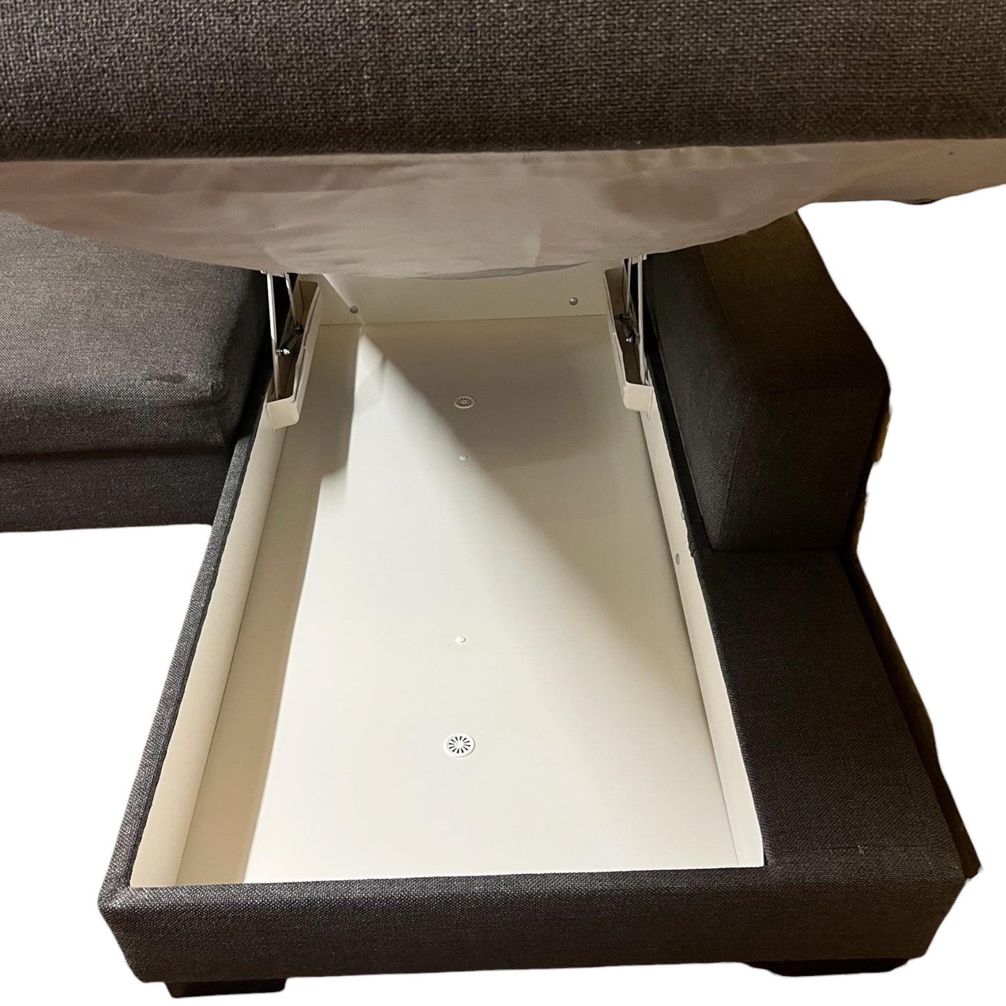 Dunkelgraues U-förmiges Sofa von Ikea mit 2 Stauräumen Art.-Nr. 519