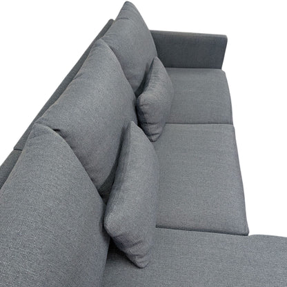 Ecksofa in Petrol mit Holzbeinen Art.-Nr. 448