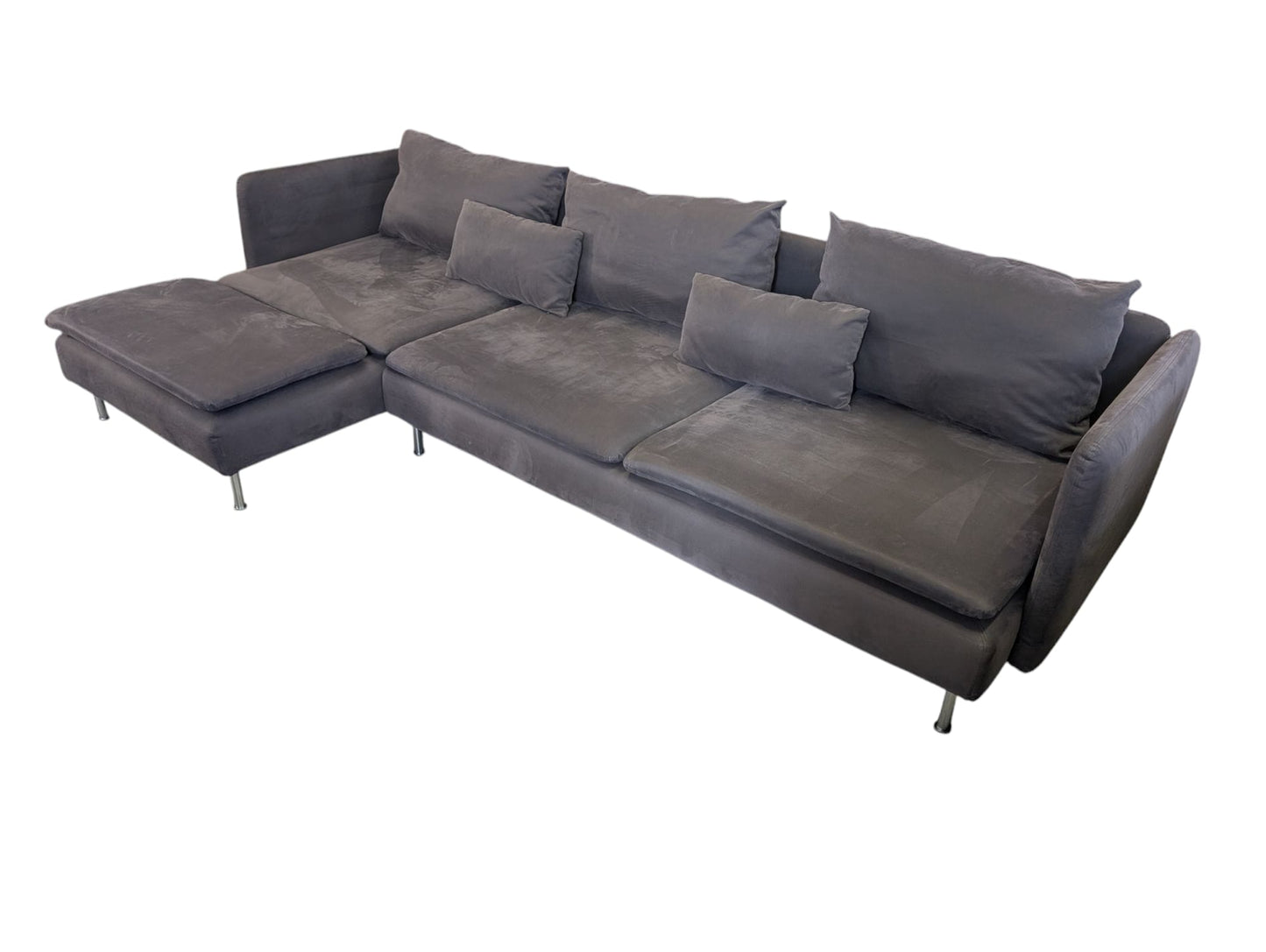 Graues Ecksofa SÖDERHAMN von IKEA Art.-Nr.212