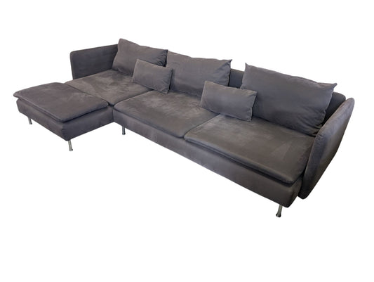 Graues Ecksofa SÖDERHAMN von IKEA Art.-Nr.212