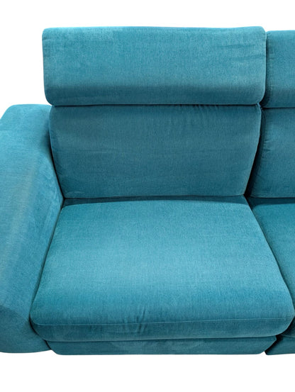 Grün-blaues Ecksofa mit elektrischer Liegefunktion Art.-Nr.218