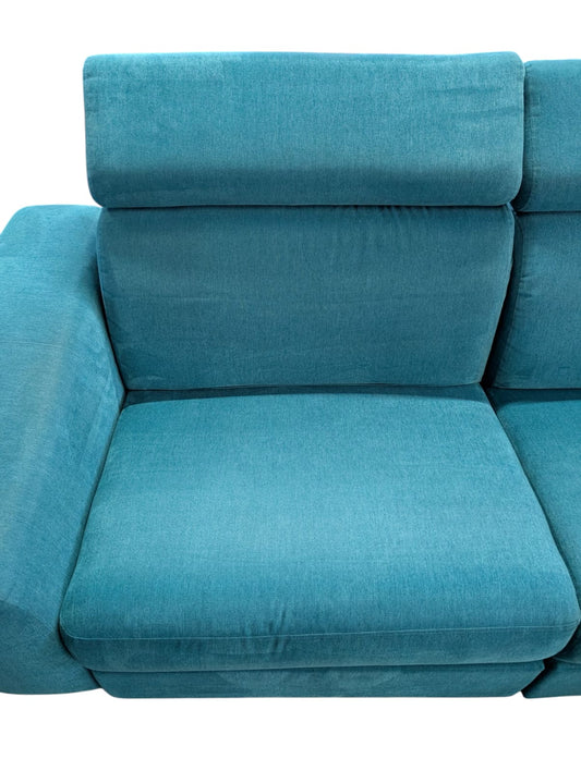 Grün-blaues Ecksofa mit elektrischer Liegefunktion Art.-Nr.218