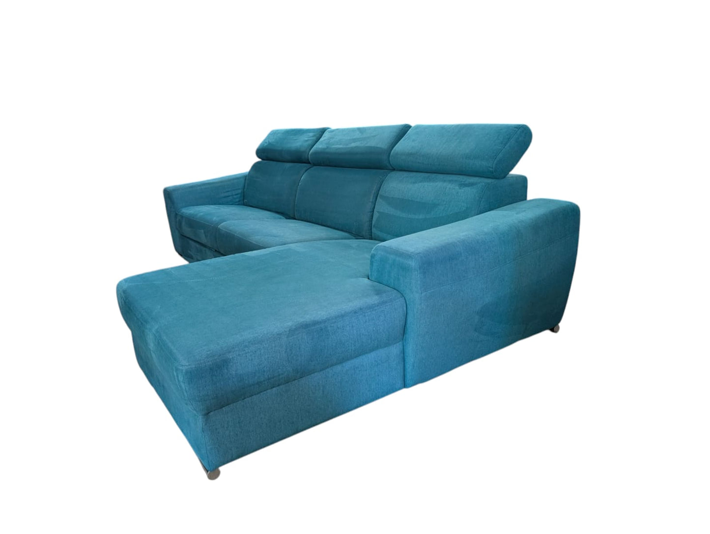 Grün-blaues Ecksofa mit elektrischer Liegefunktion Art.-Nr.218