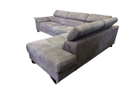 Hochwertiges graues Ecksofa aus Alcantara Art.-Nr.224