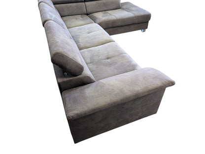Hochwertiges graues Ecksofa aus Alcantara Art.-Nr.224