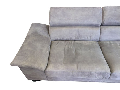 Hochwertiges graues Ecksofa aus Alcantara Art.-Nr.224