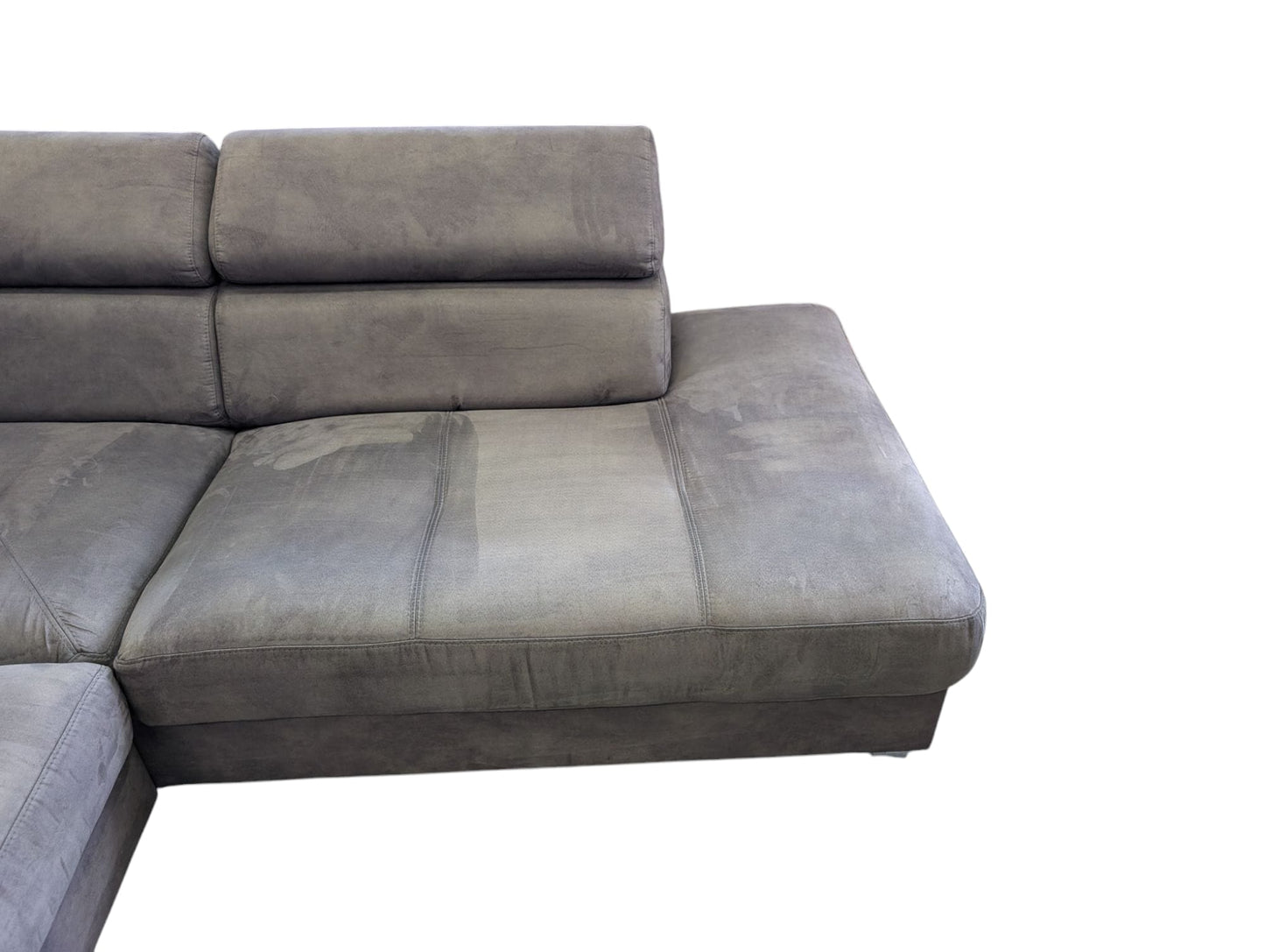 Hochwertiges graues Ecksofa aus Alcantara Art.-Nr.224