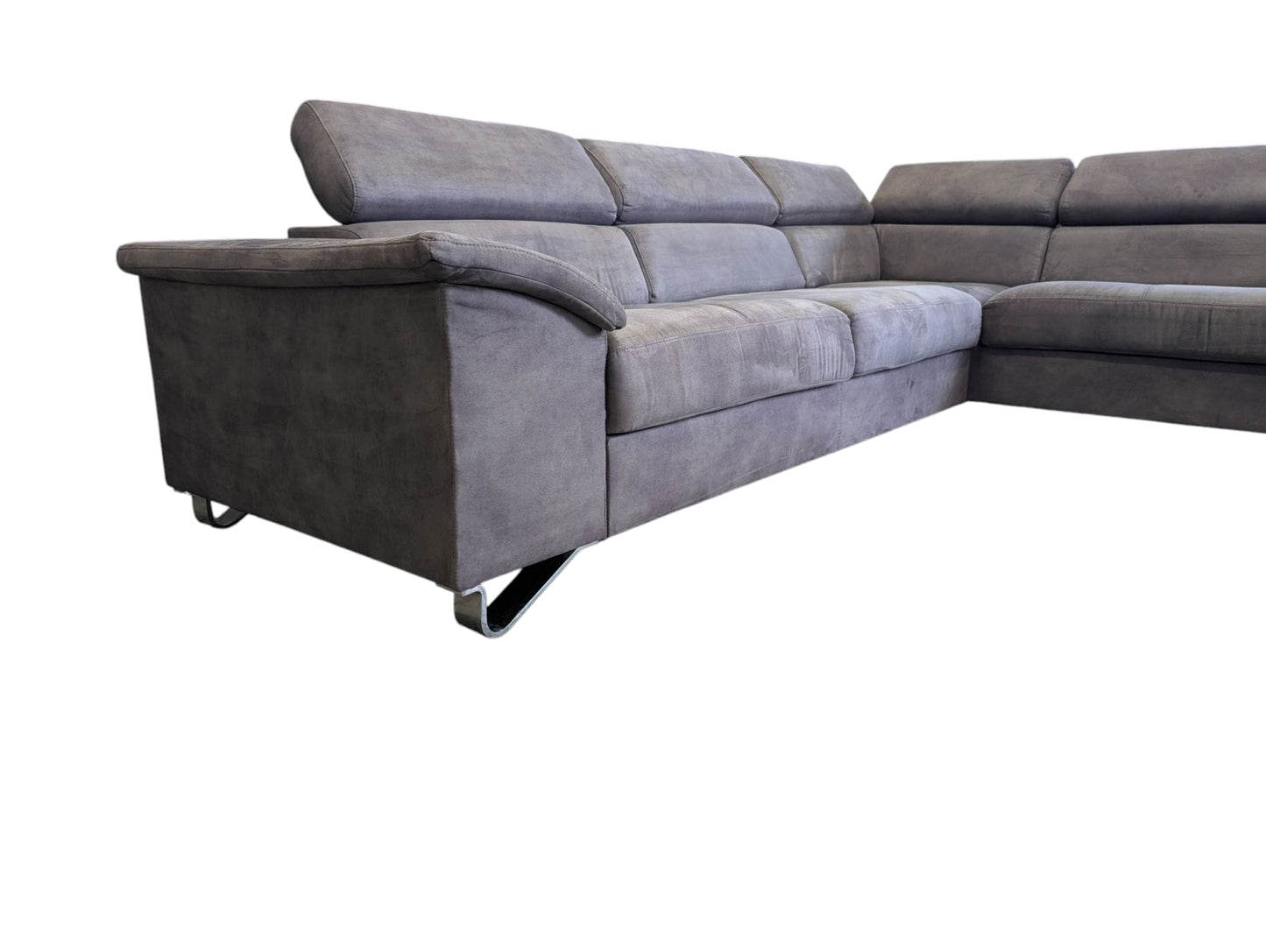 Hochwertiges graues Ecksofa aus Alcantara Art.-Nr.224