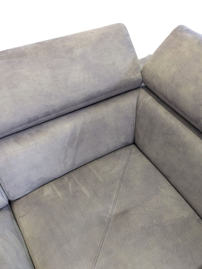 Hochwertiges graues Ecksofa aus Alcantara Art.-Nr.224