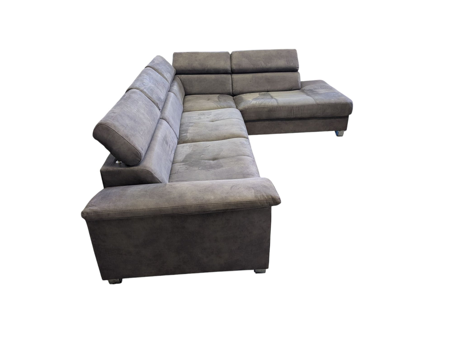 Hochwertiges graues Ecksofa aus Alcantara Art.-Nr.224