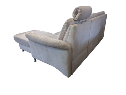 Beiges Ecksofa aus Alcantara mit Stauraum Art.-Nr.285
