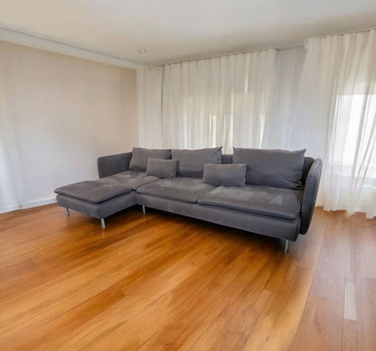 Graues Ecksofa SÖDERHAMN von IKEA Art.-Nr.212