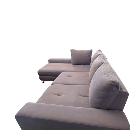 Rosafarbenes Ecksofa mit Bettfunktion und Stauraum Art.-Nr. 382