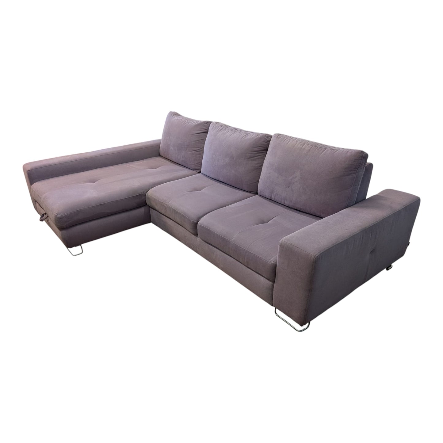Rosafarbenes Ecksofa mit Bettfunktion und Stauraum Art.-Nr. 382