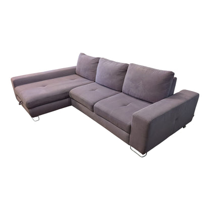 Rosafarbenes Ecksofa mit Bettfunktion und Stauraum Art.-Nr. 382