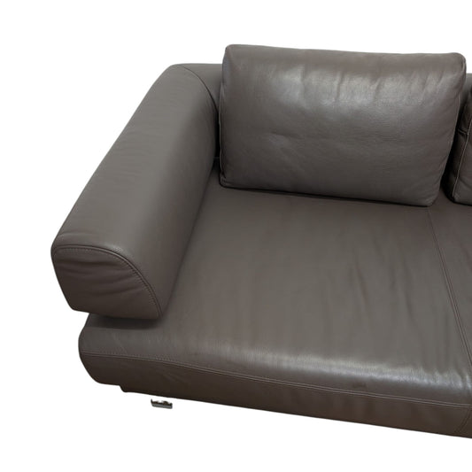 Hochwertiges Ecksofa aus braunem Echtleder von puro Art.-Nr. 426