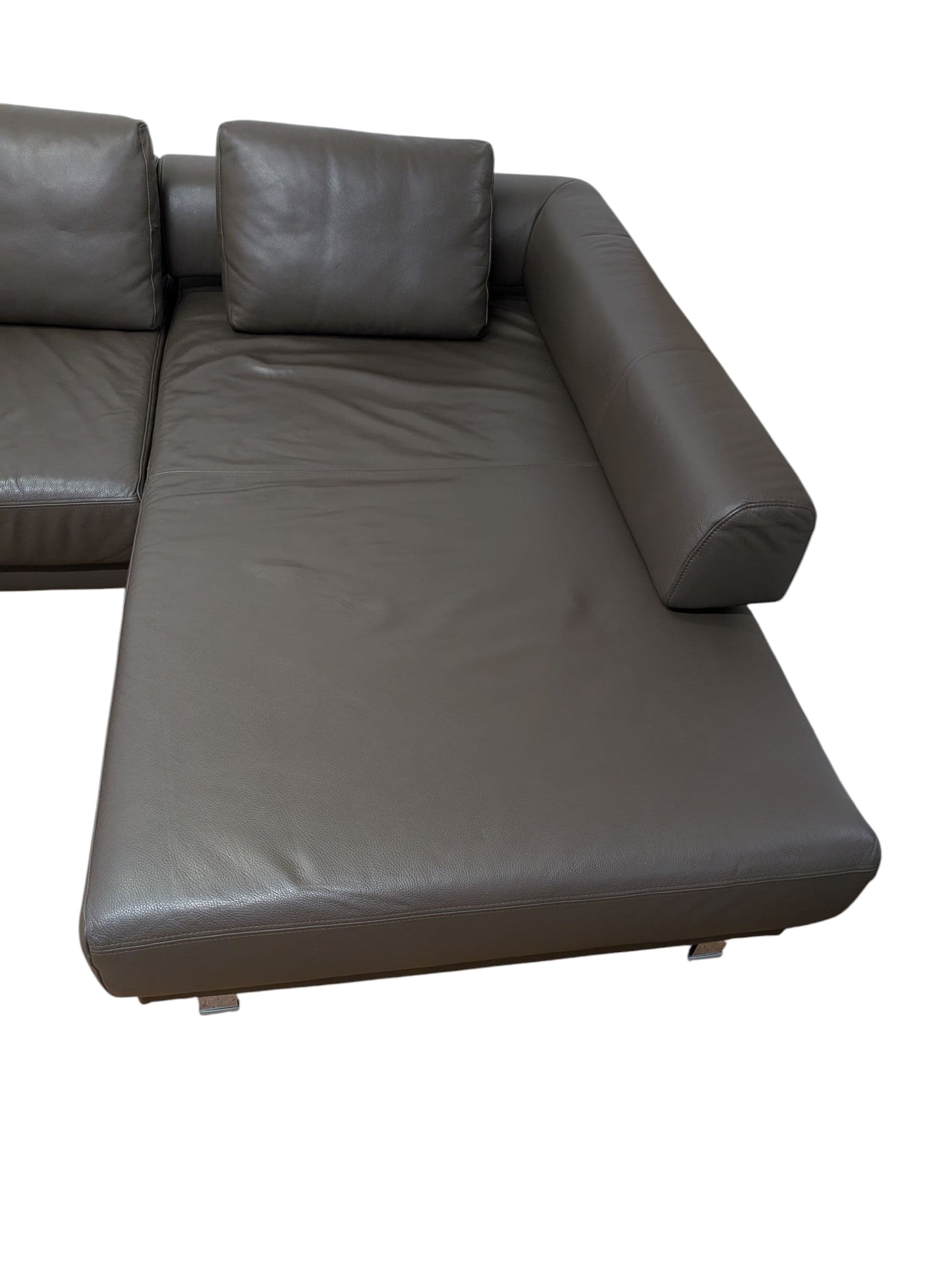 Hochwertiges Ecksofa aus braunem Echtleder von puro Art.-Nr. 426