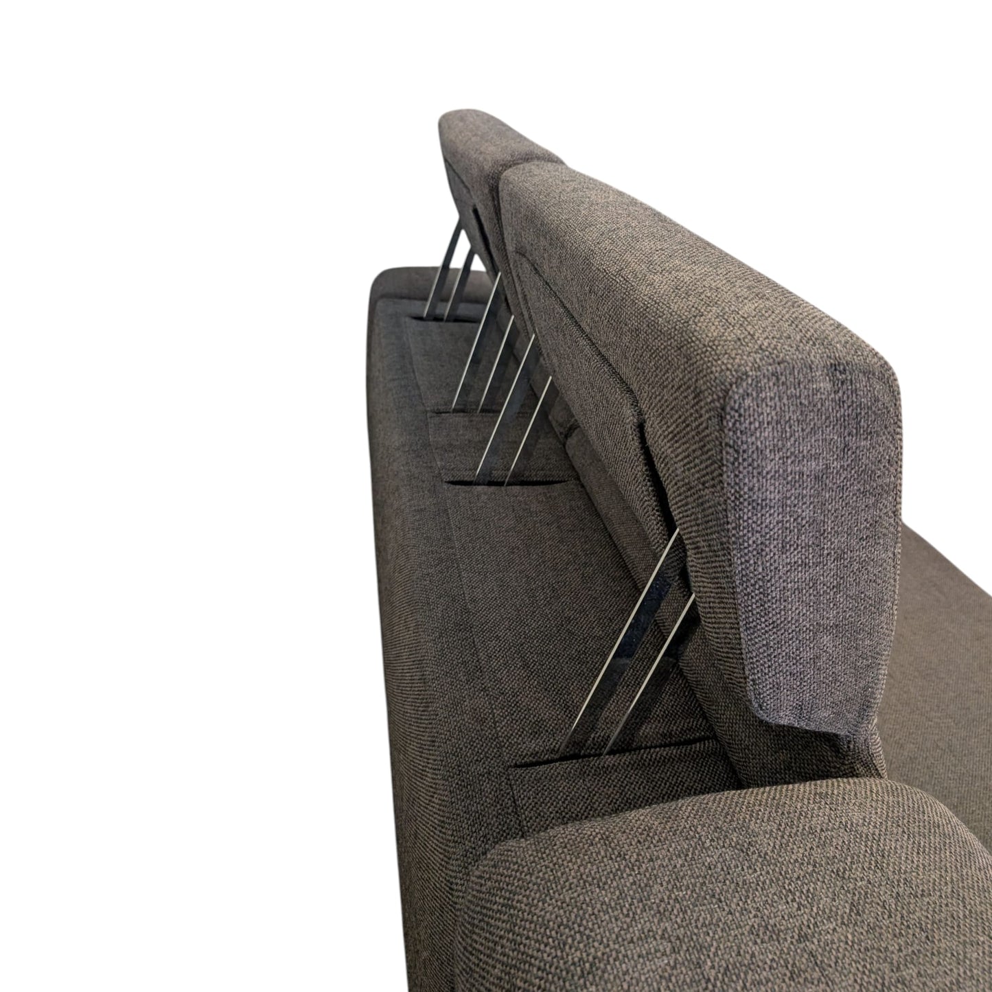 Hochwertiges Ecksofa in Dunkelbraun mit Holzbeinen. Art.-Nr. 391