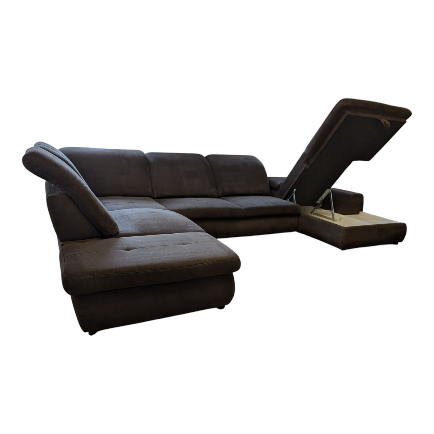 U-förmiges braunes Sofa mit Stauraum Art.-Nr.333
