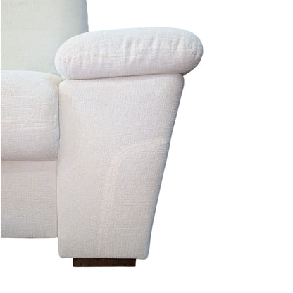Weisses Ecksofa mit Holzbeinen Art.-Nr. 366