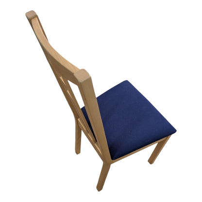 6 Holzstühle von IKEA mit blauen Sitzflächen Art.-Nr.395