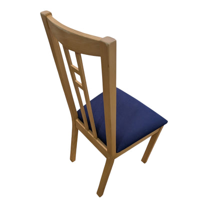 6 Holzstühle von IKEA mit blauen Sitzflächen Art.-Nr.395