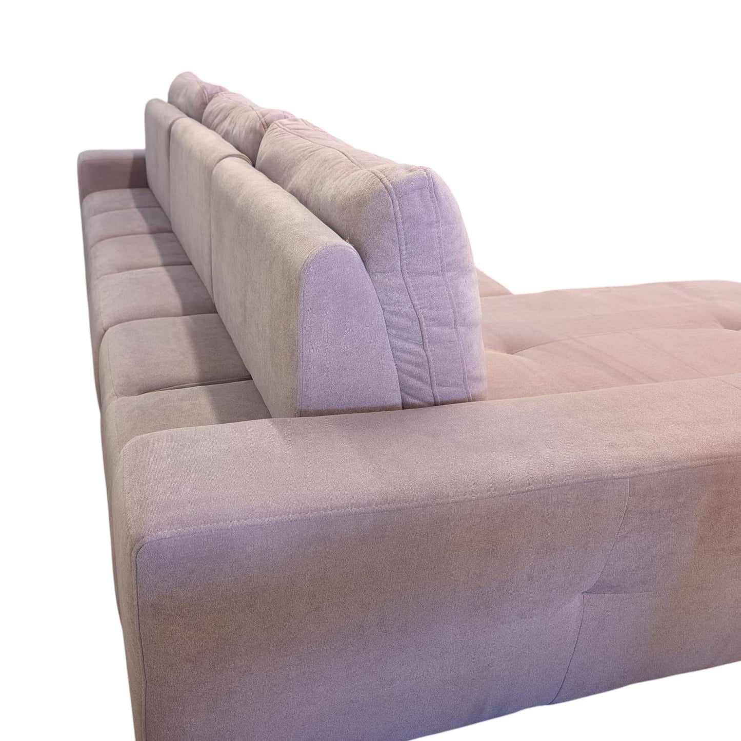 Rosafarbenes Ecksofa mit Bettfunktion und Stauraum Art.-Nr. 382