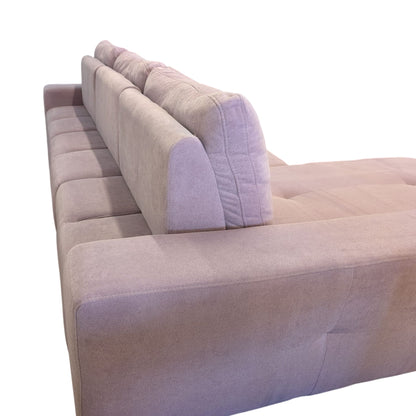 Rosafarbenes Ecksofa mit Bettfunktion und Stauraum Art.-Nr. 382