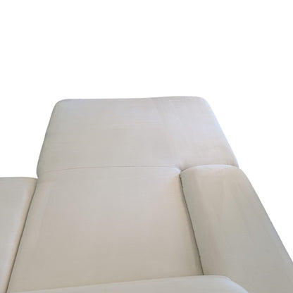 Ecksofa in Beige mit verstellbaren Kopfstützen Art.-Nr. 393