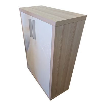 5-teiliges Büroset in hellem Holz mit Weiss Art.-Nr. 408