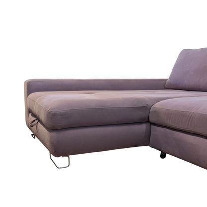 Rosafarbenes Ecksofa mit Bettfunktion und Stauraum Art.-Nr. 382