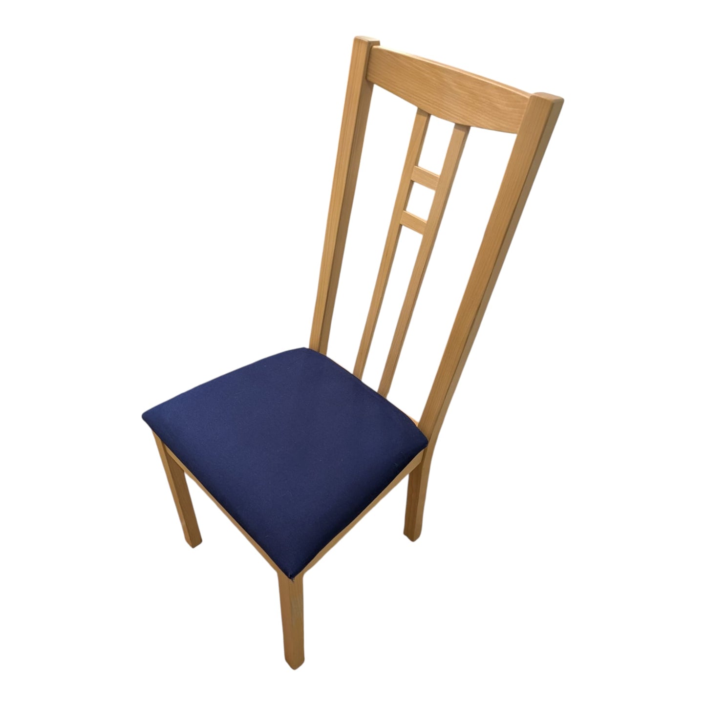 6 Holzstühle von IKEA mit blauen Sitzflächen Art.-Nr.395
