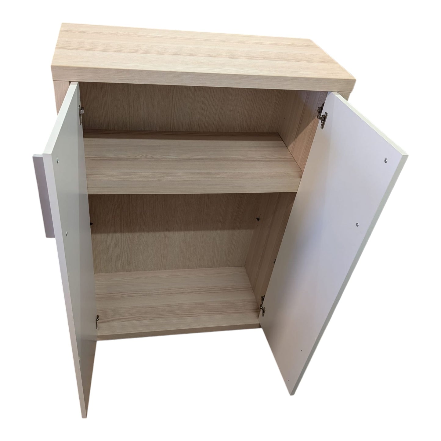 5-teiliges Büroset in hellem Holz mit Weiss Art.-Nr. 408