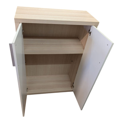 5-teiliges Büroset in hellem Holz mit Weiss Art.-Nr. 408