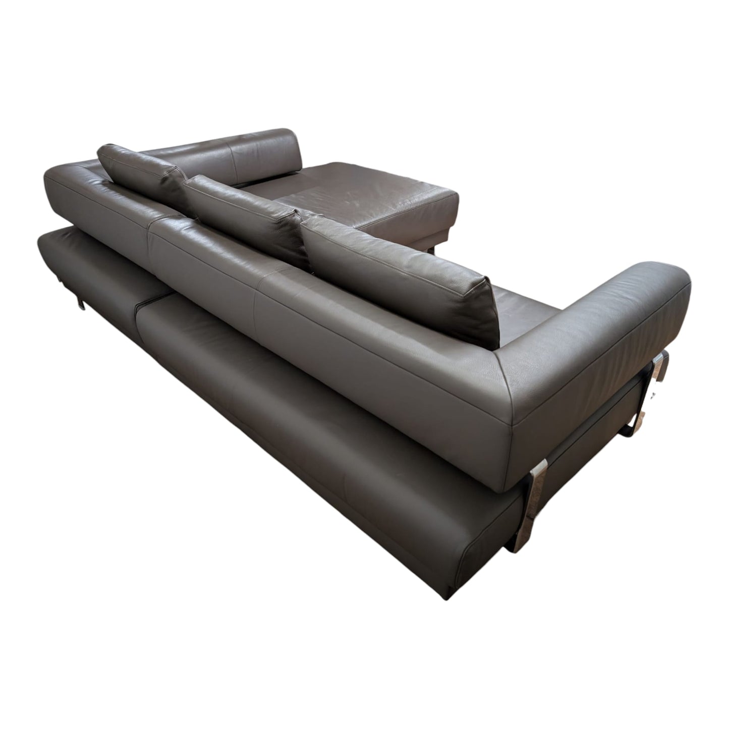 Hochwertiges Ecksofa aus braunem Echtleder von puro Art.-Nr. 426