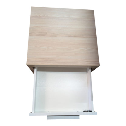 5-teiliges Büroset in hellem Holz mit Weiss Art.-Nr. 408