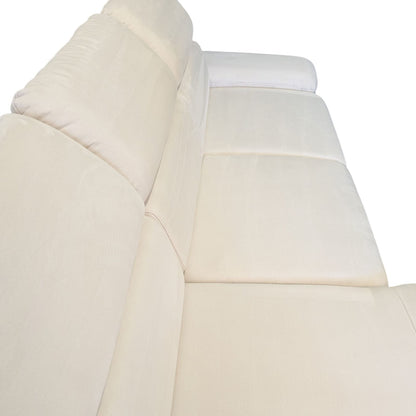 Ecksofa in Beige mit verstellbaren Kopfstützen Art.-Nr. 393