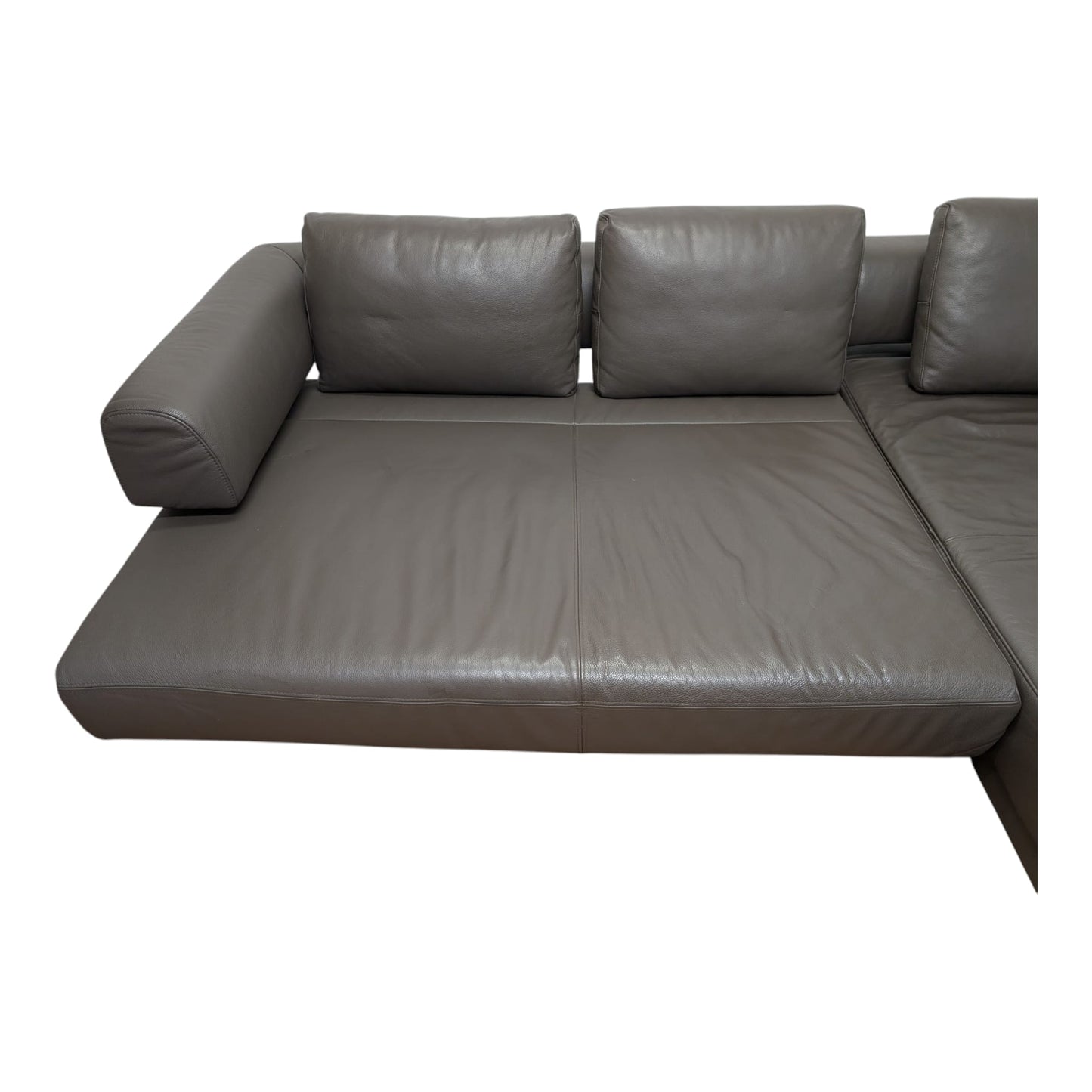 Hochwertiges Ecksofa aus braunem Echtleder von puro Art.-Nr. 426