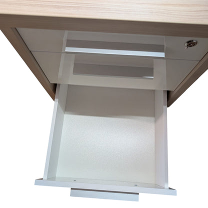 5-teiliges Büroset in hellem Holz mit Weiss Art.-Nr. 408